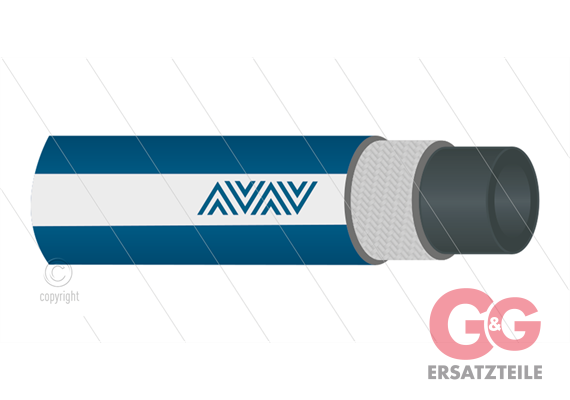 CleanFarm Schlauch DN12 (1/2") - blau - 80 Bar - 150°C