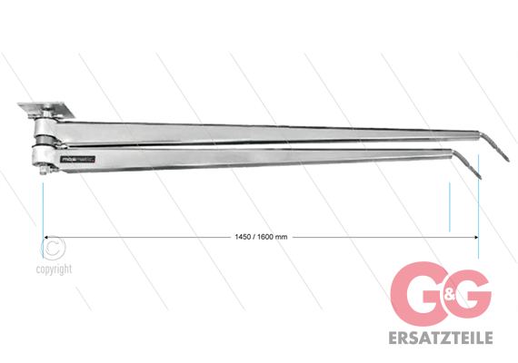 DDK - Doppel-Deckenkreisel in Wabenform - L=1450/1600mm