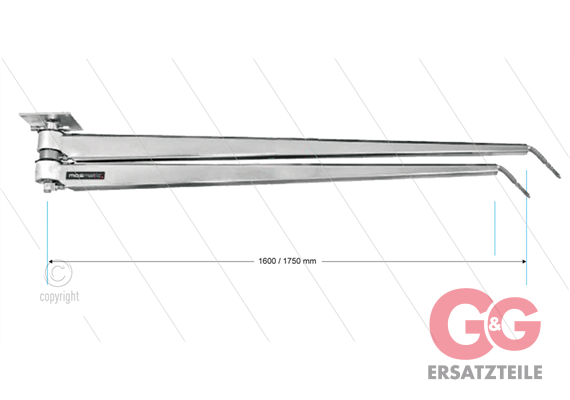 DDK - Doppel-Deckenkreisel in Wabenform - L=1600/1750mm