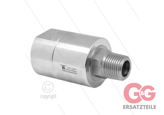 DGE Drehgelenk - einfach gelagert - 1" IG BSP x 1" AG BSPT konisches Gewinde - 200 Bar