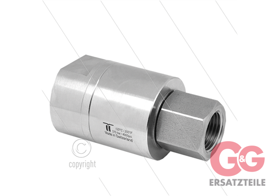 DGE Drehgelenk - einfach gelagert - 2 x 1/2" IG - 275 Bar - NW13 - 30 U/min - max 120°C