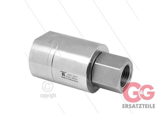 DGE Drehgelenk - einfach gelagert - 2 x 1" IG - 200 Bar - NW24 - 30 U/min - max 120°C