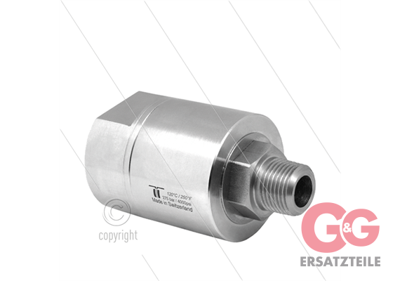 DGE Drehgelenk - einfach gelagert - 3/8" IG BSP x 3/8" AG BSPT konisches Gewinde - 275 Bar