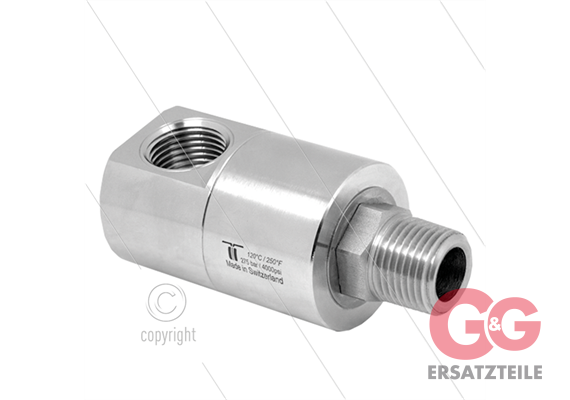 DGE Winkeldrehgelenk - einfach gelagert - 1" IG BSP x 1" AG BSPT konisches Gewinde