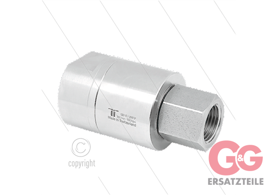DGEI Drehgelenk - dreifach gelagert - 2 x 3/8 IG" - 350 Bar - NW10 - 30 U/min - max 120°C