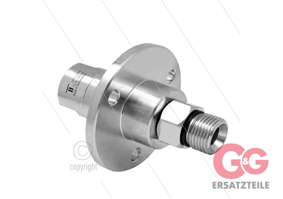 DGF Drehgelenk - dreifach gelagert - Flansch - 3/8" IG x 3/8" AG - 275 Bar - NW9
