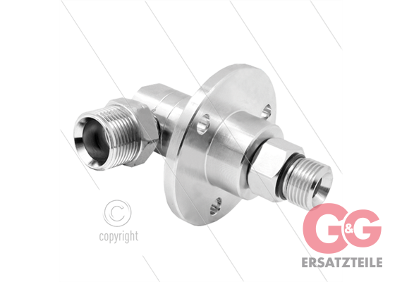 DGF Winkeldrehgelenk - Dreifach gelagert - Flansch - M21x1,5 AG x 3/8" AG - 275 Bar - NW6
