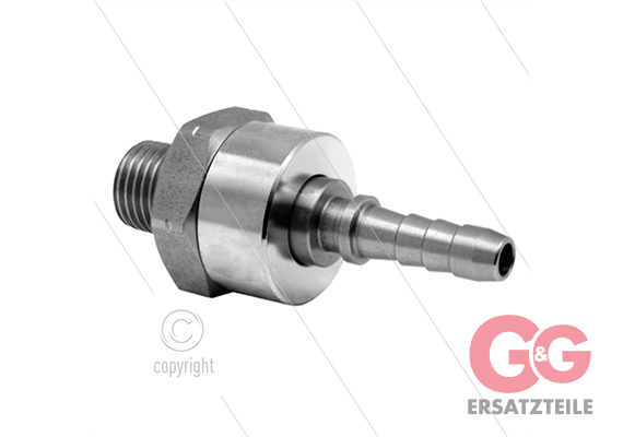 DGK Drehgelenk - einfach gelagert - 1/4" AG x 1/4" Pressnippel - 275 Bar - NW4 - 30 U/min