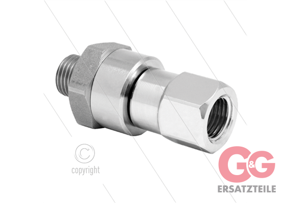 DGK Drehgelenk - einfach gelagert - 3/8" AG x 1/4" IG - 275 Bar - NW6 - 30 U/min
