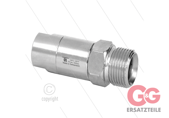 DGS Drehgelenk - zweifach gelagert - 1/4" IG x M22x1,5 AG - 275 Bar - NW6 - 30 U/min