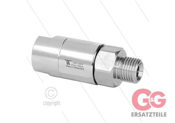 DGS Drehgelenk - zweifach gelagert - 3/8" IG x 3/8" AG - 275 Bar - NW6 - 30 U/min
