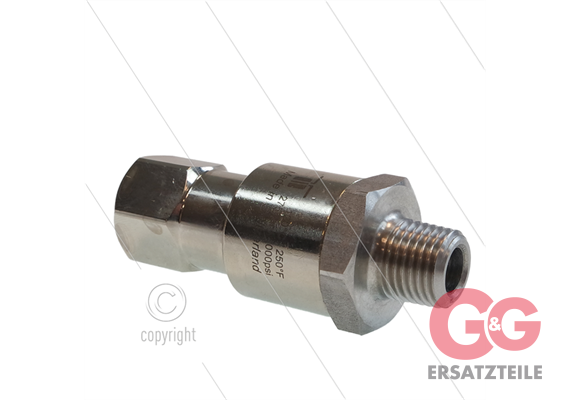 DGV Drehgelenk - einfach gelagert - 1/4" IG BSP x 1/4" AG BSPT konisches Gewinde - 275 Bar