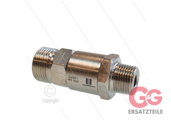 DGV Drehgelenk - einfach gelagert - 3/8" AG x M22x1,5 AG - 275 Bar - NW6 - 30 U/min