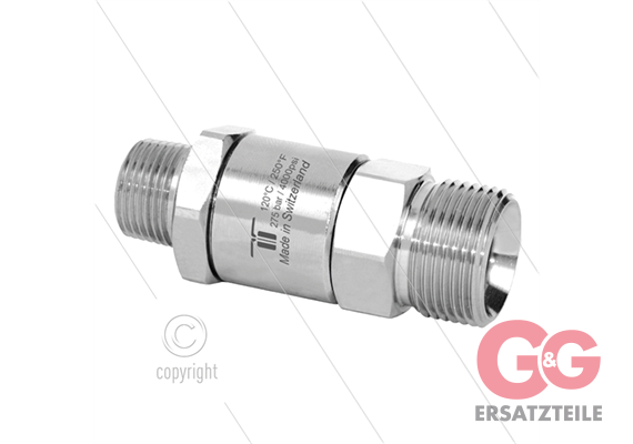 DGV Drehgelenk - einfach gelagert - 3/8" AG x M22x1,5 AG - 275 Bar - NW6 - 30 U/min