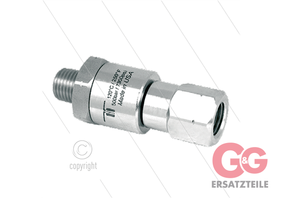 DGVI Drehgelenk - einfach gelagert - 1/4" IG x 1/4" AG - 500 Bar - NW6 - 30 U/min
