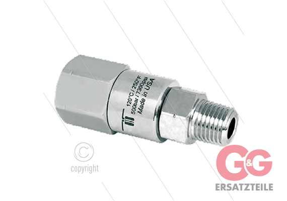 DGVI Drehgelenk - einfach gelagert - 1/4" IG x 3/8" AG - 500 Bar - NW6 - 30 U/min