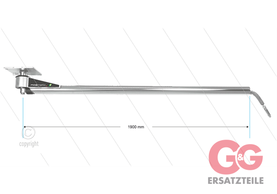 DKP - Deckenkreisel - L=1900mm - Anschluss Ein: 1/4" IG x Aus: 1/4" AG