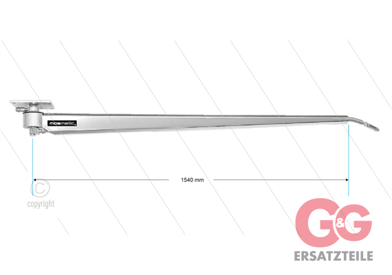 DKR - Deckenkreisel in Wabenform - L=1450mm - Anschluss Ein: 1/4" IG x Aus: 1/4" AG