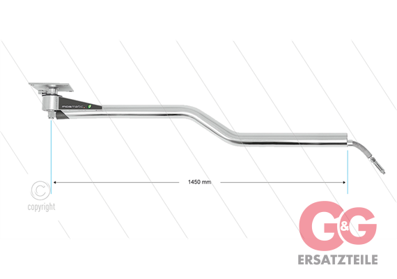 DKZ - Deckenkreisel - L=1450mm - Z-Ausführung - Anschluss Ein 1/4" IG x Aus 1/4" AG