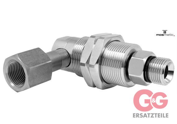 Drehgelenk-90° m.Schottgewinde, Keramik/rf DXG-06-90° G3/8"F G3/8"M