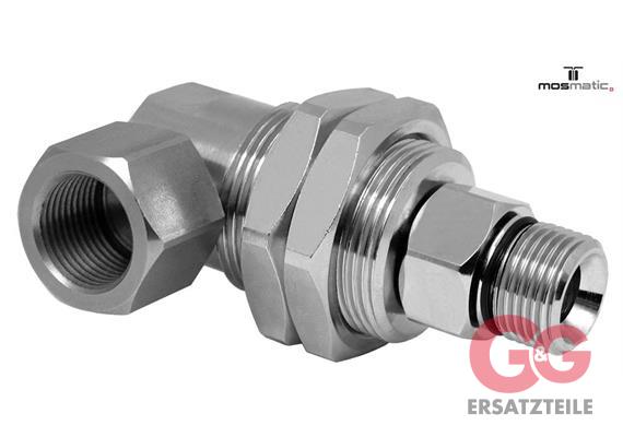 Drehgelenk-90° m.Schottgewinde, rostfrei DGG-06-90° G3/8"F G3/8"M M28x1,5