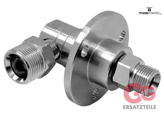 Drehgelenk-90° mit Flansch, rostfrei DGF-06-90° M22x1,5-M G3/8"M