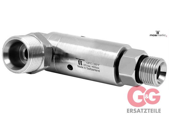 Drehgelenk-90° ø25, Karbid/rostfrei DYL-06-90° M22x1,5-M G3/8"M