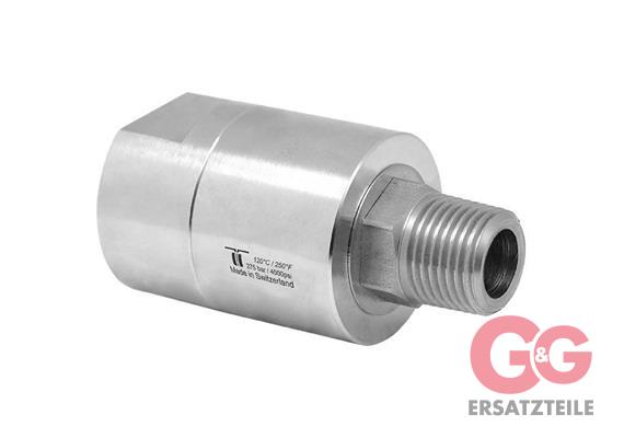 Drehgelenk DGE 1-1/4" IG-AG 275 bar 30 U/min 120 °C