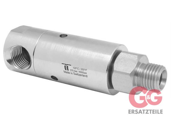 Drehgelenk DYL-06-90° 1/4"IG-1/4"AG 275 bar 2000 U/min 120 °C