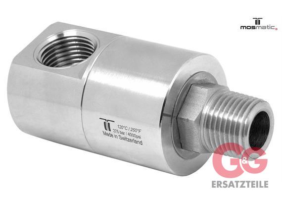 Drehgelenk gross-90° einfach gelagert, rostfrei DGE-90°-10 G3/8"F G3/8"kM