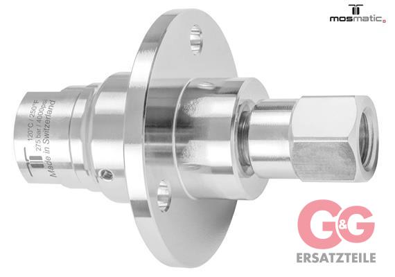 Drehgelenk mit Flansch, Karbid/rostfrei DYF-06 G1/4"F G1/4"F