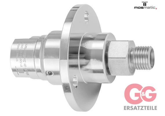 Drehgelenk mit Flansch, Keramik/rostfrei DXF-06 G1/4"F G1/4"M