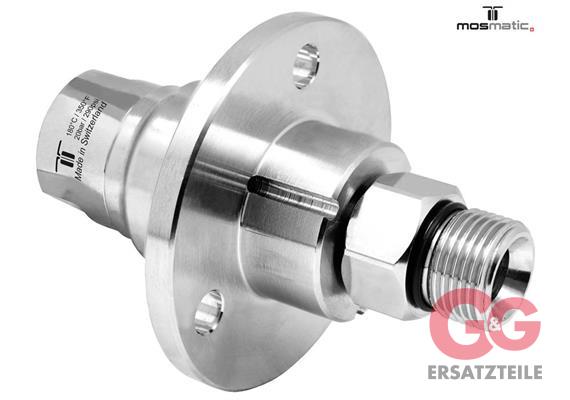 Drehgelenk mit Flansch, Keramik/rostfrei - DXFS-06 G1/4"-F G3/8"-M