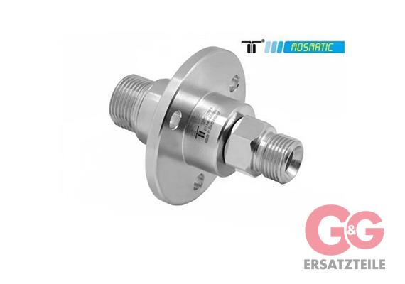 Drehgelenk mit Flansch, rostfrei DGF-06 M22x1,5-M G3/8"M