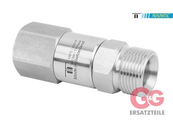 Drehgelenk verstärkt einf-gelagert, INOX DGVI-06 G3/8"kM G3/8"F