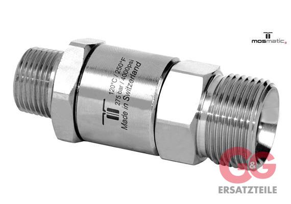 Drehgelenk verstärkt einfach gelagert, rostfrei DGV-06 G3/8"M M22x1,5-M