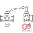 Dreiwegehahn 1/2"IG 500 Bar Stahl verzinkt BK3-DN13-G1/2-112A Zn-L | Bild 2