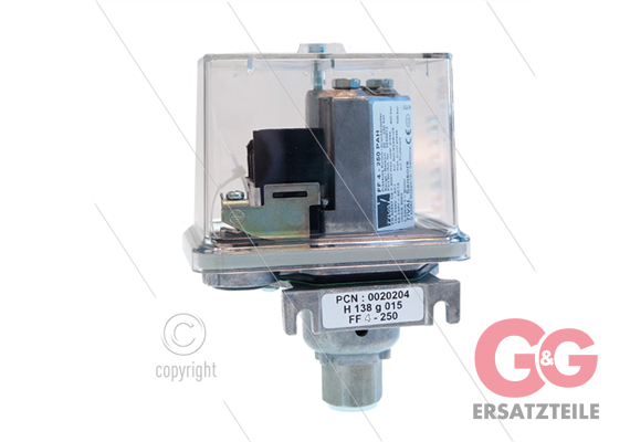 Druckschalter FF4-250 - Einstellbar 30 bis 250 Bar - 400V - 10A - 3/8" IG
