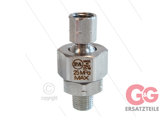 Düsenhalter VA mit Gelenkanschluss - 250 bar - 40 l/min - 1/