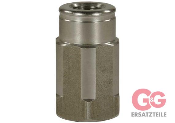 Düsenmuffe 1/4"IG : 1/8"IG Edelstahl