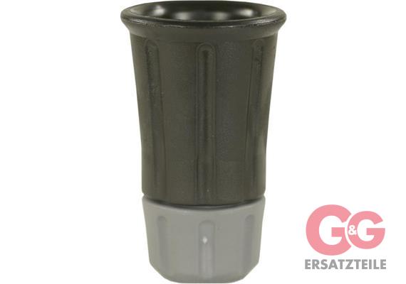 Düsenmuffe 1/4 verz. mit Schutz schwarz