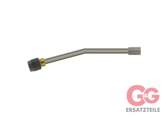 Düsenrohr 150 mm Edelstahl 1/4"IG : Düsenmutter K 15° abgewinkelt