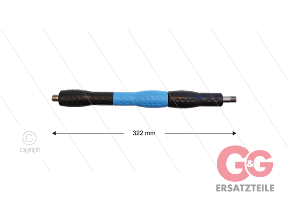 Düsenrohr 322mm "Iso88", Edelstahl - Handgriff 300mm drehbar