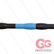 Düsenrohr "Iso88" - L=322mm - gerade - Edelstahl - Handgriff L=300mm drehbar - schwarz/bla | Bild 2