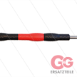 Düsenrohr "Iso88" - L=500mm - gerade - Edelstahl - Handgriff L=300mm drehbar - schwarz/rot | Bild 2