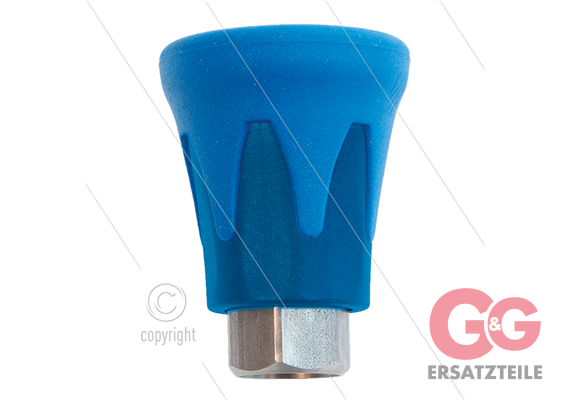 Düsenschutz ST10 - Edelstahl / Kunststoff - blau/blau - 1/4" IG
