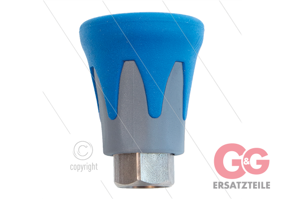 Düsenschutz ST10 - Edelstahl / Kunststoff - blau/grau - 1/4" IG