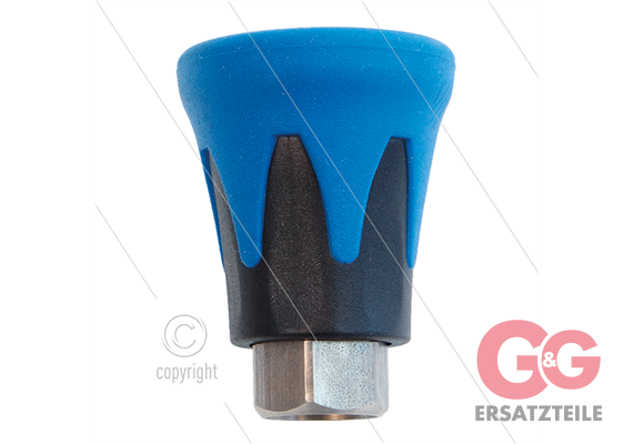 Düsenschutz ST10 - Edelstahl / Kunststoff - blau/schwarz - 1/4" IG