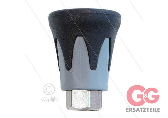 Düsenschutz ST10 - Edelstahl / Kunststoff - schwarz/grau - 1/4" IG