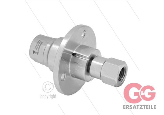 DXF Drehgelenk - dreifach gelagert - 2 x 3/8" IG - 170 Bar - NW6 - 2000 U/min - max 120°C